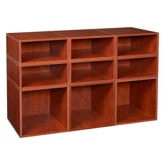Noble Connect Storage Set- 3 Full Cubes/6 Half Cubes- Cherry