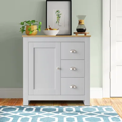Multi-Purpose Sideboard With Drawers And Cabinet
