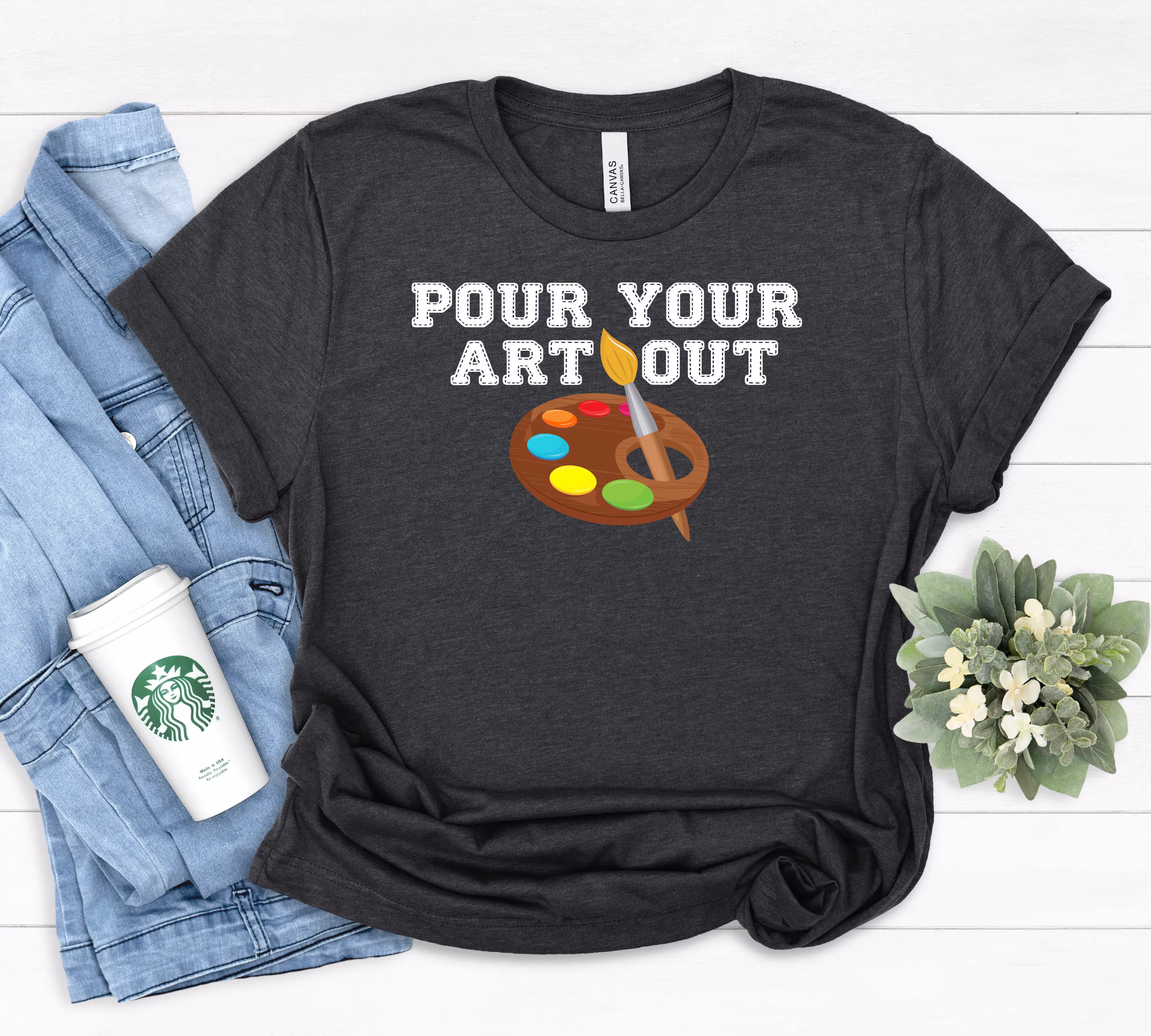 Funny Paint Palette Brush Artist Painter Gift Men Women, Art Teacher Artists Humor T-Shirt, Shirt, Student Gifts