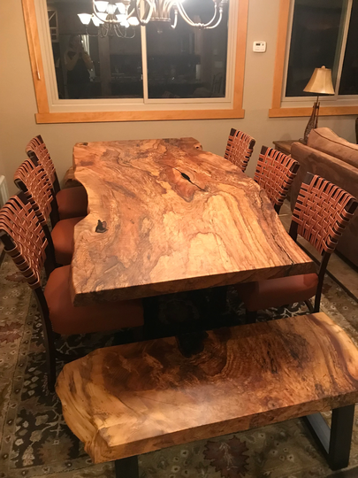 Live Edge Spalted Maple Dining Table