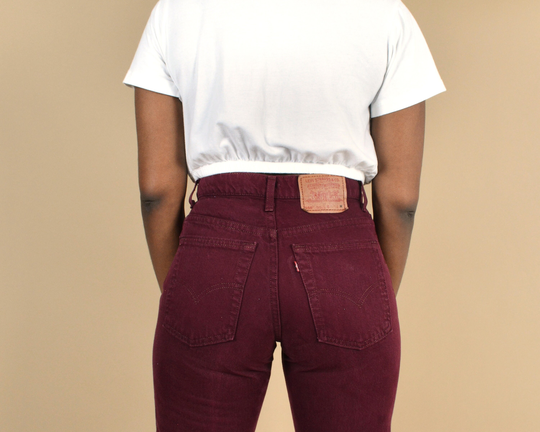 Levi's 550 Size 27 Red Vintage Denim Jeans