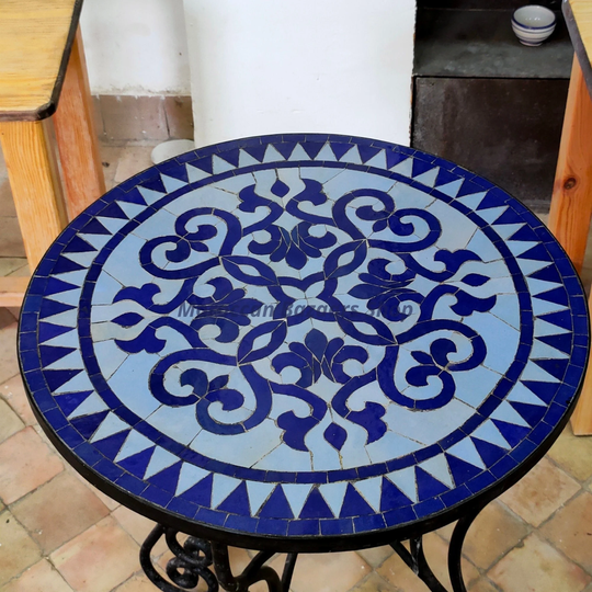Moroccan Mosaic Table, Outdoor Round Table, Dinning Furniture, Christmas Gift, Housewarming Gift
