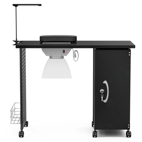 Nail Desk,Nail Art Table Workstation with Removable Drawers and Wheels