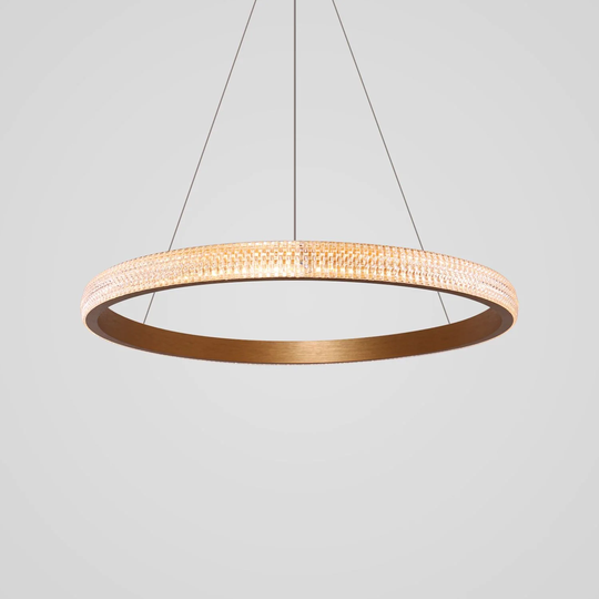 Cici Modern Integrated LED Gold Wheel Hanging Pendant Light