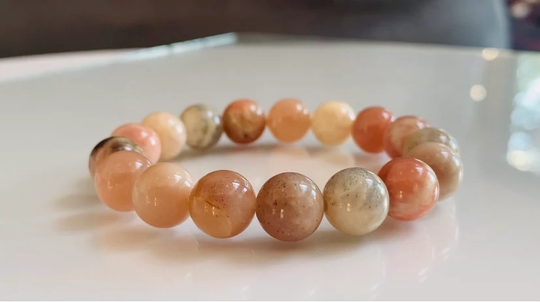 Sunstone Bracelet, Stretch High Quality Grade Aa+ Beads, Crystal Natural Bead Bracelet