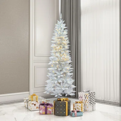 Sparkle White Spruce 6' Artificial Christmas Tree with 180 LED White Lights with Stand