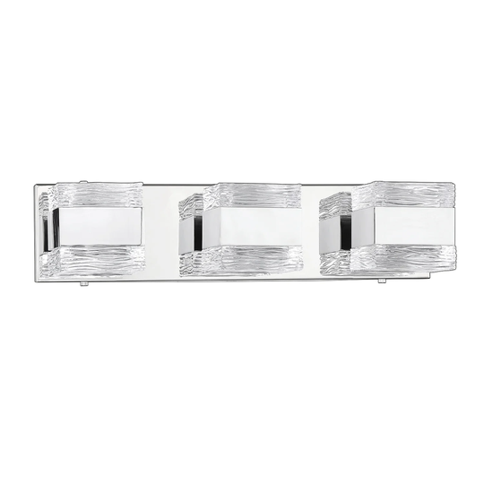 Cubix 3-Light Chrome Vanity Light