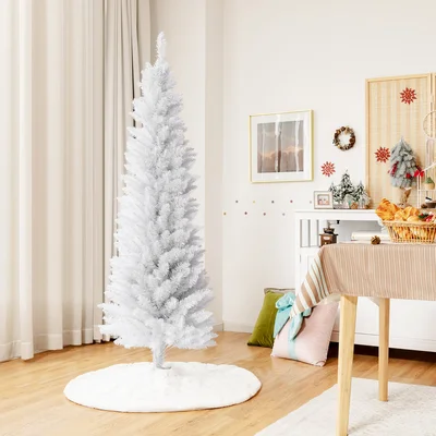 72" H Slender White Cashmere Christmas Tree