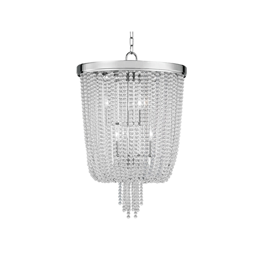 Hudson Valley Royalton 8-light Polished Nickel Pendant, Clear Crystal Shade