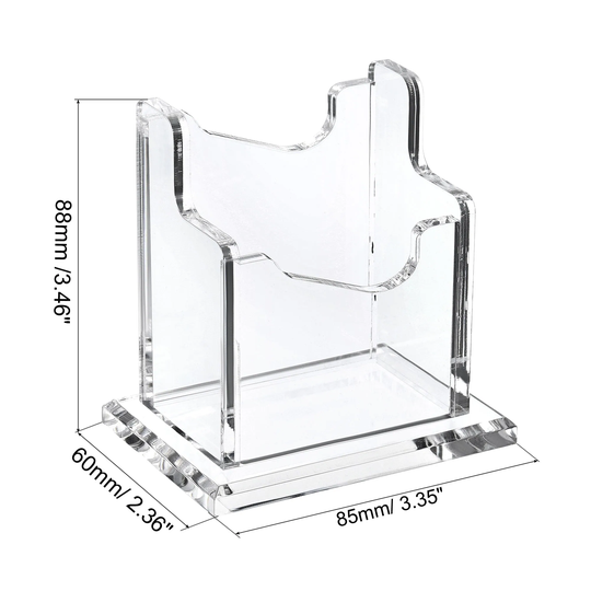 Business Card Holder Acrylic 1 Slot Desktop Card Display Stand Clear
