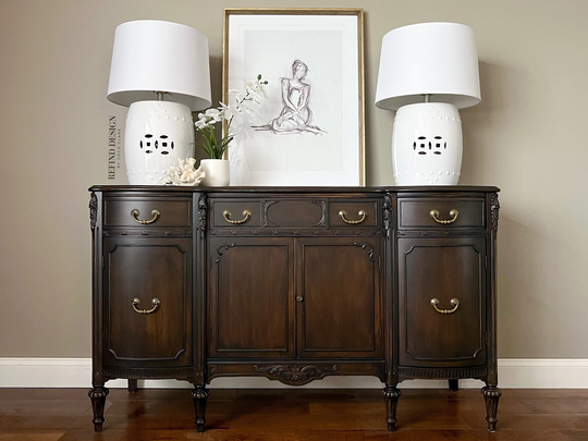 Sold Antique Hepplewhite Buffet, Victorian Sideboard, Transitional Credenza