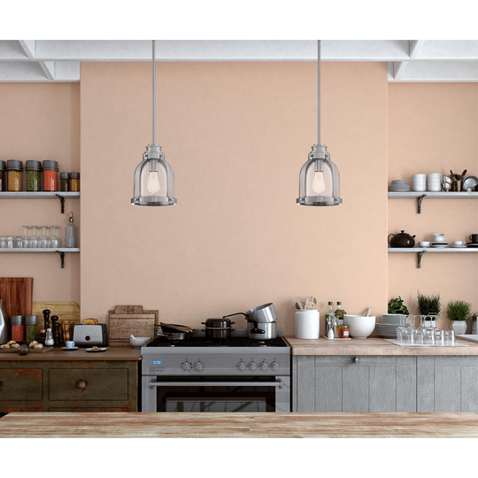 Westinghouse Lighting Cindy One-Light Brushed Nickel Indoor Mini Pendant