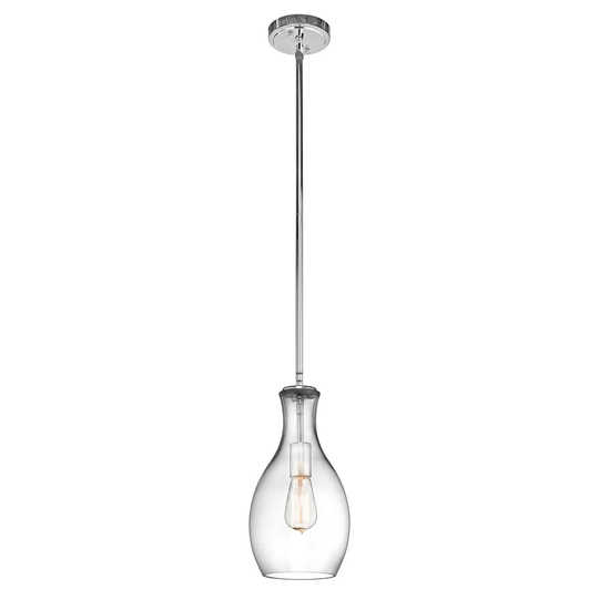 Kichler Lighting Everly Collection 1-light Chrome Pendant 7 inch Diameter