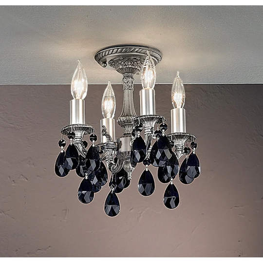 Classic Lighting 12" Crystal Semiflush from the Majestic Collection