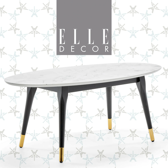 Elle Decor Clemintine Mid-Century Oval Table