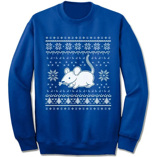 Pet Rat Christmas Sweater Sweatshirt. Ugly Xmas Sweater