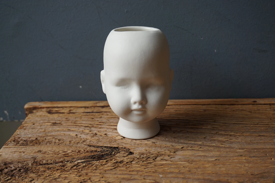 Porcelain Vase/Pencil Holder Tool Holder Office Decor Planter /Porcelain Head Head With Crown Home