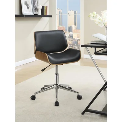 Adjustable Height Office Chair Black And Chrome By Coaster