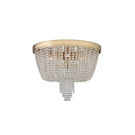 Hudson Valley Royalton 4 Light Aged Brass Flush Mount