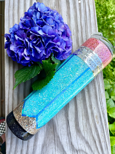 Light Blue Teacher Pencil Glitter Tumbler | Teacher Appreciation