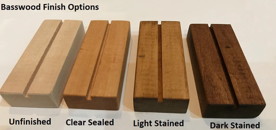8 Inch Wooden Holders For 1/8" Thick Table Numbers - Great Wedding & Gatherings | Set Of 10
