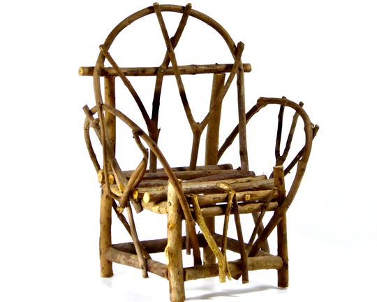 Vintage Miniature Hoop-style Twig Chair, Nice Patina, Very Good Conditon, 11" Tall