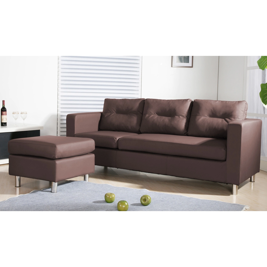 Caius Faux Leather Versatile Sofa Set