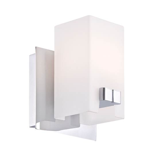 Alico Gemelo Chrome and White Opal Glass 1-light Vanity
