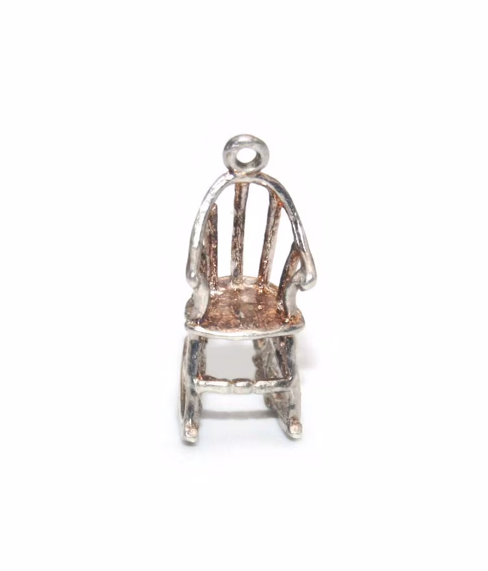 Vintage Sterling Silver Rocking Chair Charm