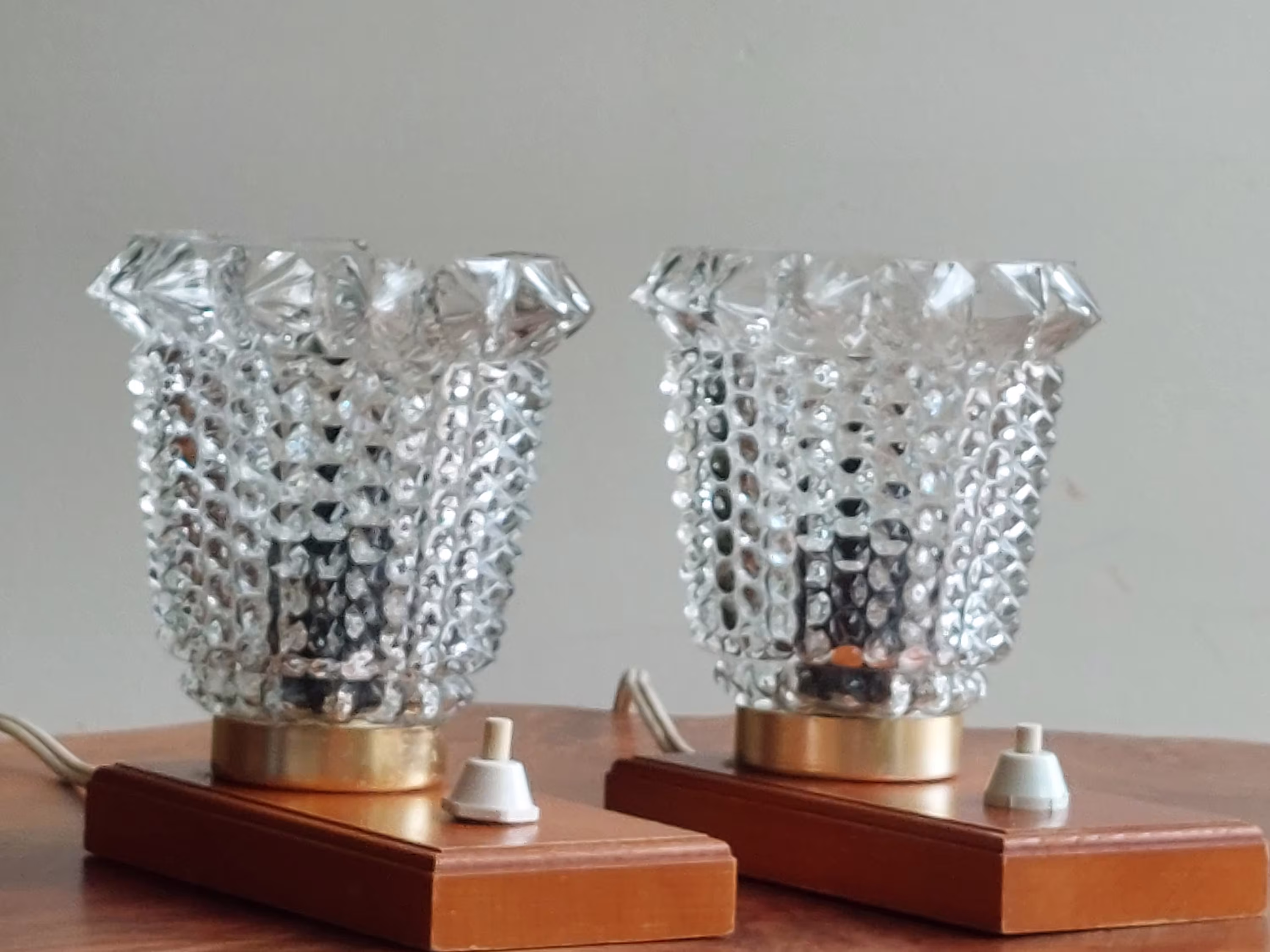 Pair Of Vintage Table Lamps/Bedside Desk Mcm Interior 1970's