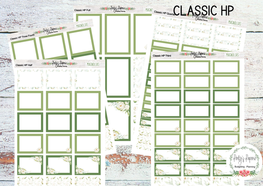 Classic Hp Magnolia Flower Colorful Boxes | Planner Functional Stickers Floral Farmhouse