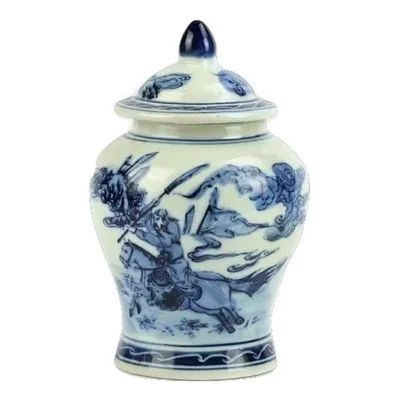Blue And White 5.5'' Porcelain China Jar
