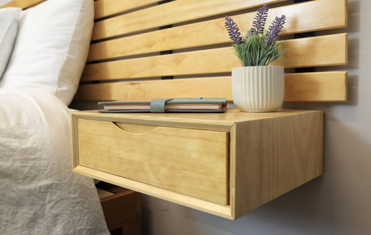Floating Nightstand, Wall Mounted Bedside Table With Drawer Storage For Living Room, Bedroom, 18''x11.5''x6''