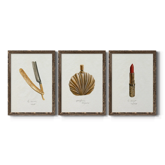 Gilded Toiletries I-Premium Framed Canvas - Ready to Hang - Multi-Color