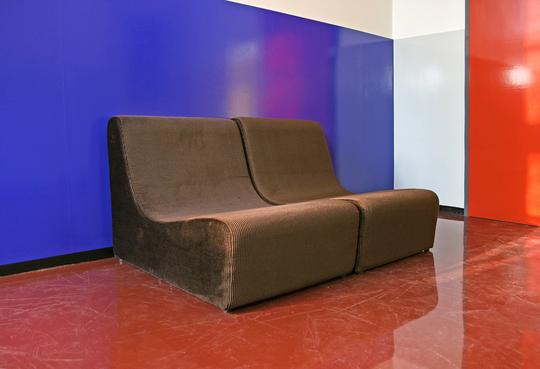 Pair Of Vintage Brown Corduroy Luigi Colani For Cor Modular Orbis Lounge Chairs Sofa Loveseat Club Mid Century Modern Retro Space Age Loft