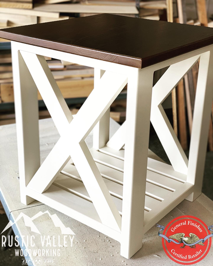 x End Table, Side Small Table, Farmhouse, Handcrafted, Rustic, Solid Wood Furniture, Living Room Decor, Family Room
