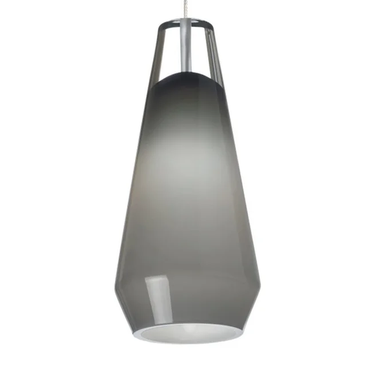 Tech Lighting Lustra 1 Light Pendant with Smoke Hand-Cut Optic Crystal