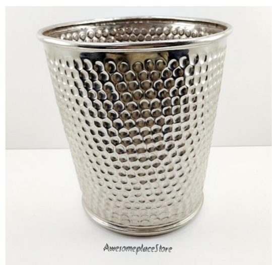 Bathroom Storage Brass Basket Hammered Waste Paper Trash Can/Toilet Brass Decorative - Bathroom Accessories