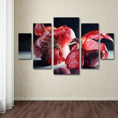 'Beauty So Deep' 5 Piece Print Set Wrapped Canvas
