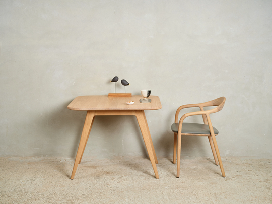 Dining Table, Small Oak, Scandinavian Design, Mid Century Modern, Organic, Solid Wood