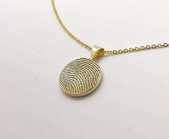 Fingerprint Deep Impress/Custom Necklace/Personalized Handwriting Necklace/High Thickness Charm/Memorial Gift For Her