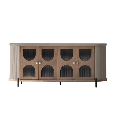 Barcia 71" Wide Oak Solid Wood Sideboard