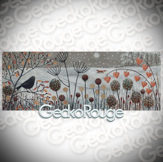 Caught in The Snow By Jo Grundy Modern Cross Stitch Art Kit. 25 Count 2x1