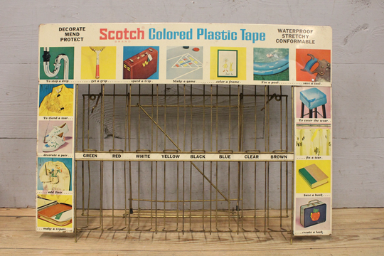 Vintage Scotch Tape Tabletop Display | Store Organizer Advertising