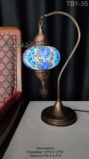 Turkish Table Lamp Morocco Blue Color 9 To Choose