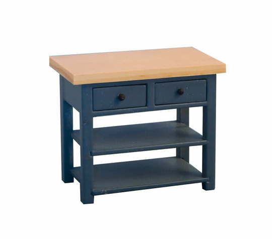 Dollhouse Miniature Shaker Style Sideboard Blue & Pine