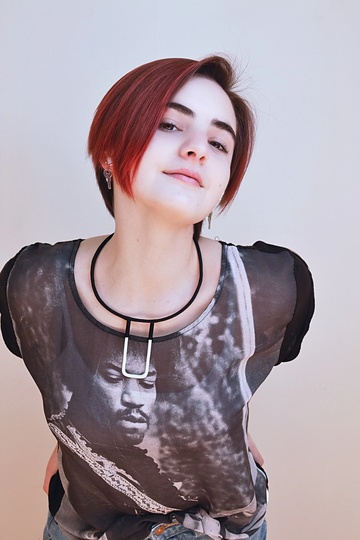Linea U Necklace Modern Color Contemporary Geometric Statement Mid-Century Futuristic Futurisnow