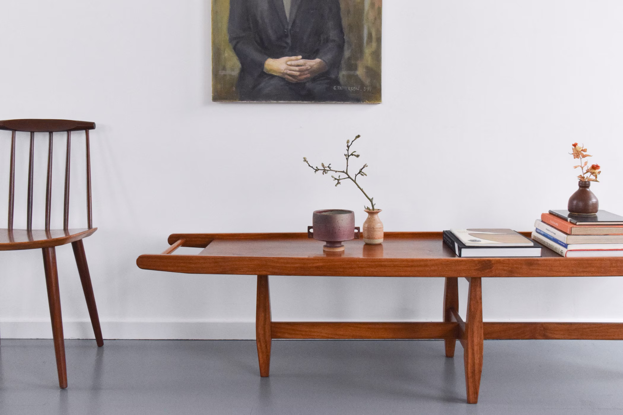 Vintage Unique Solid Teak Coffee Table