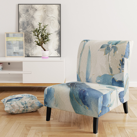 Designart 'Indigold Bird Cottage Family II' Upholstered Farmhouse Accent Chair