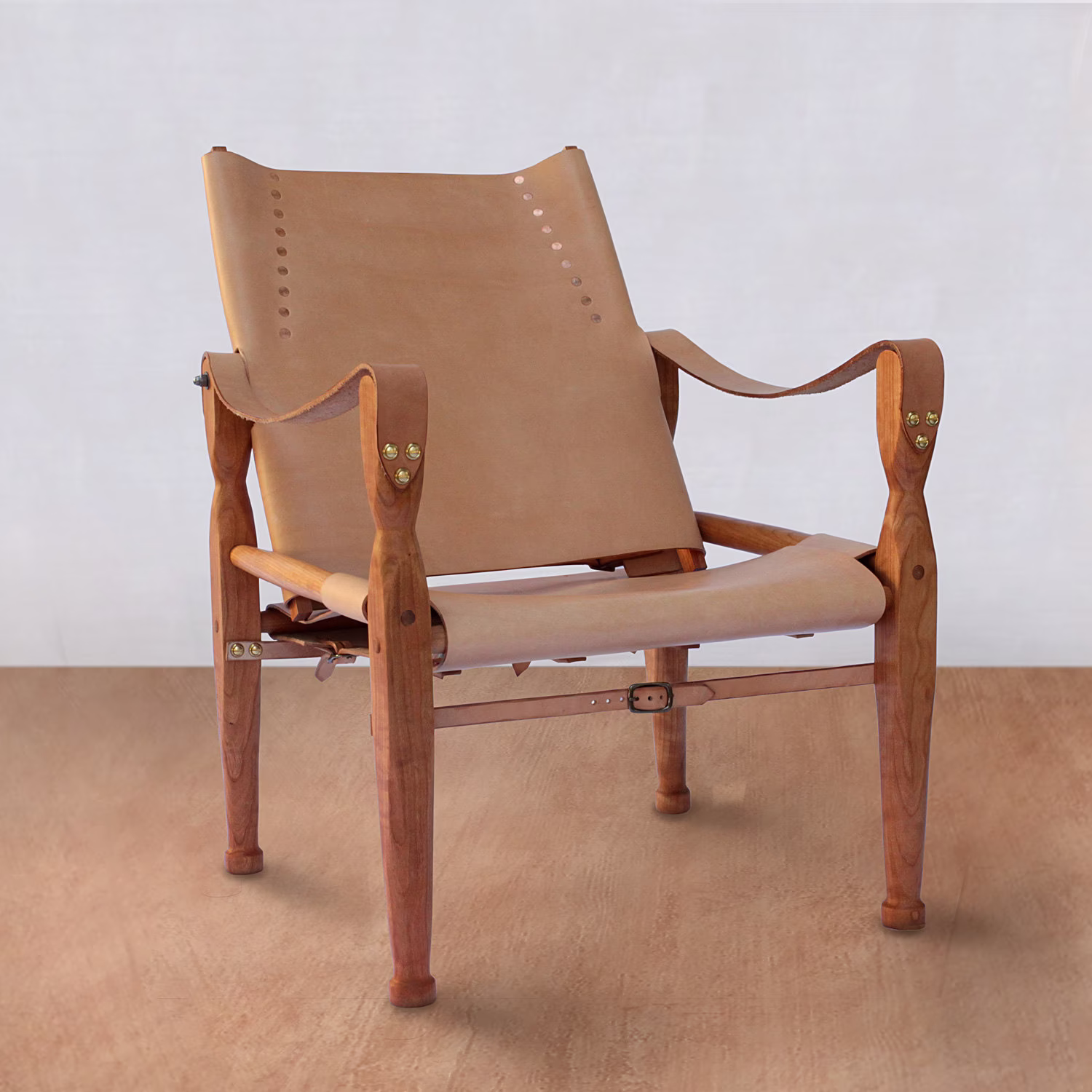 Safari Chair, Leather Lounge Accent Campaign Sling Roorkhee Camp, Custom Bespoke Furniture